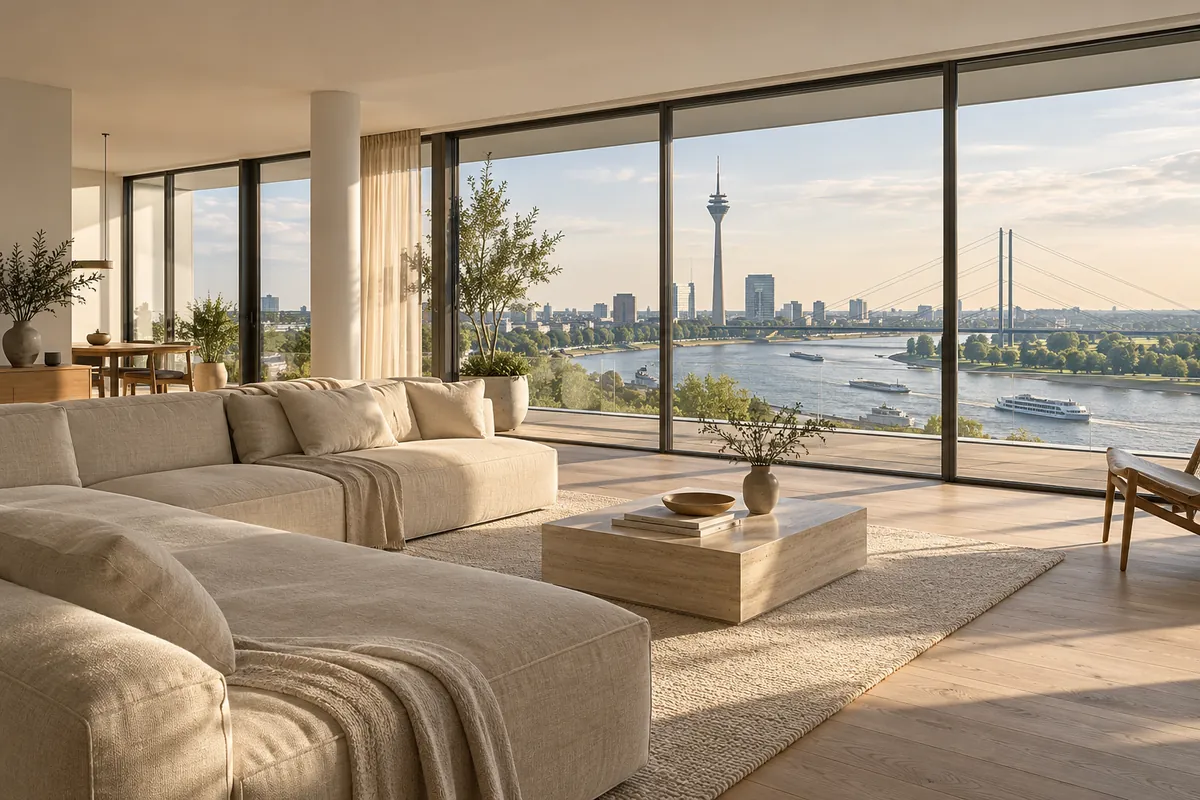Penthouse mit freiem Blick auf den Rhein